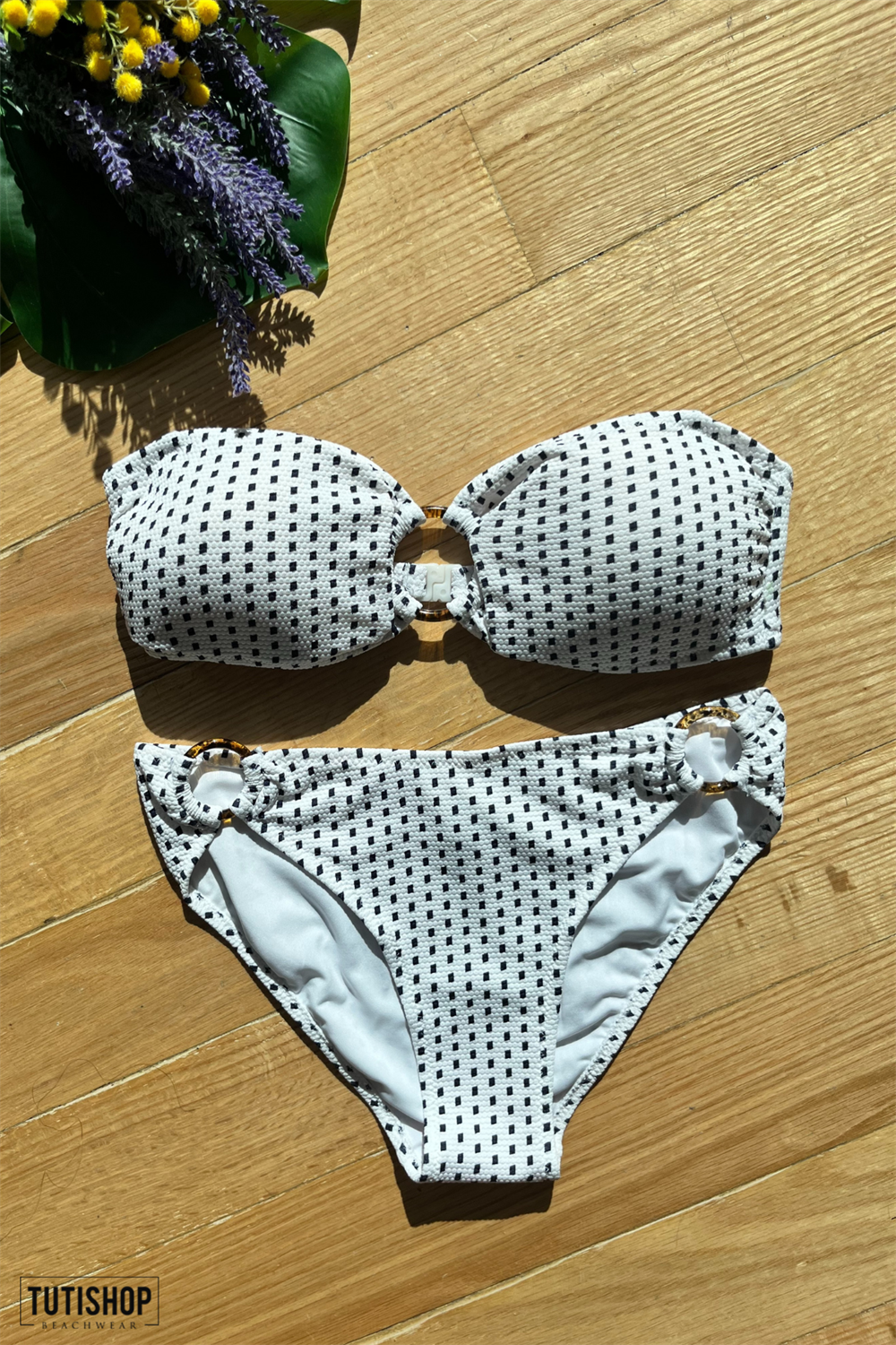 Pierre Cardin Halkalı Soft Straplez Bikini Takım Desenli 227286