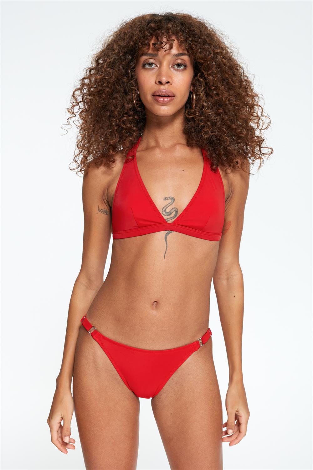 Pierre Cardin Uzun Üçgen Bikini Takım Kırmızı 227205