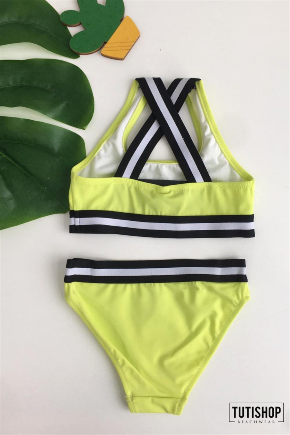 Pierre Cardin Lastik Detaylı Bustier Kız Çocuk Bikini Takım Fıstık Yeşil 224204