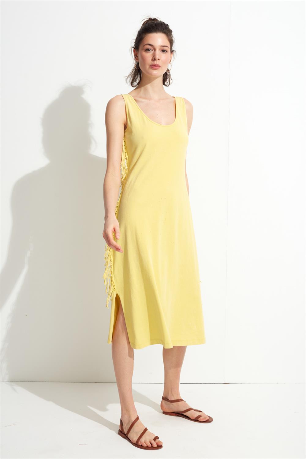 Less is More Tulum Elbise Pareo Yellow LM22508
