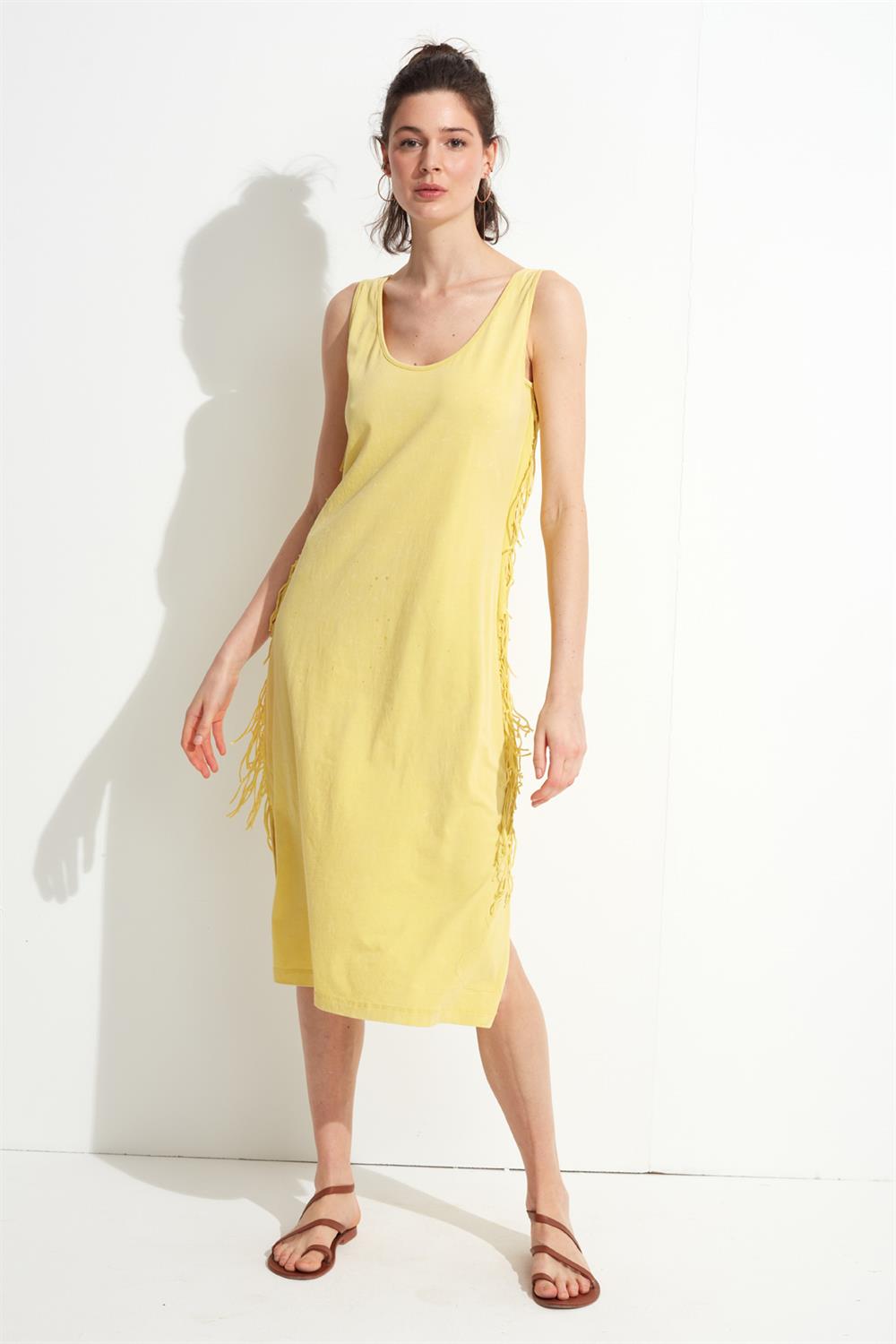 Less is More Tulum Elbise Pareo Yellow LM22508