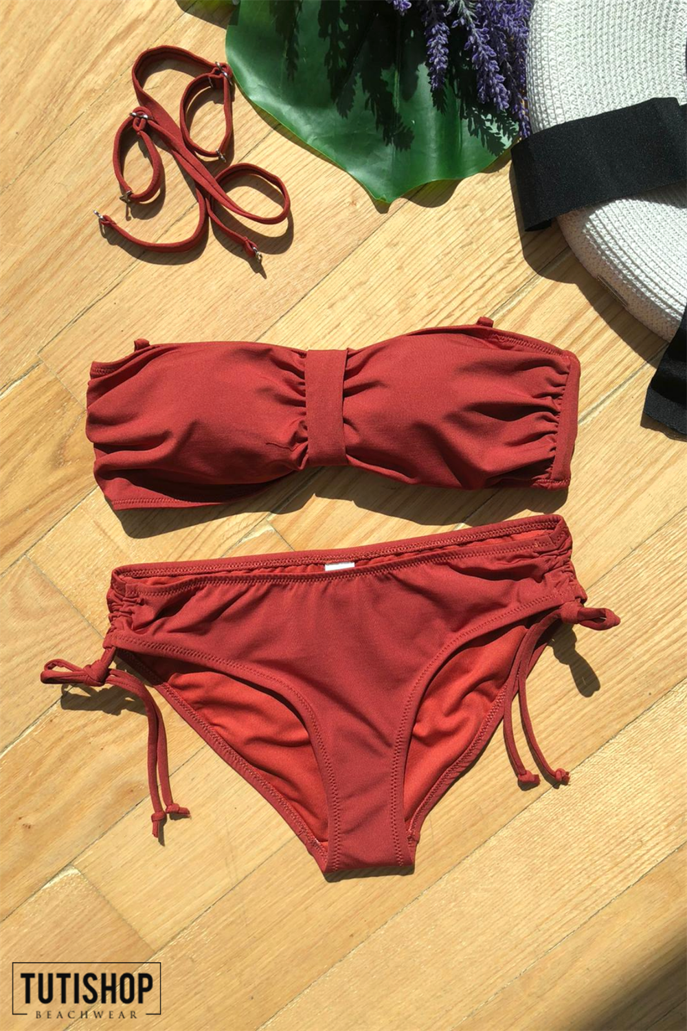 Pierre Cardin Soft Straplez Bikini Takım Kiremit 227329