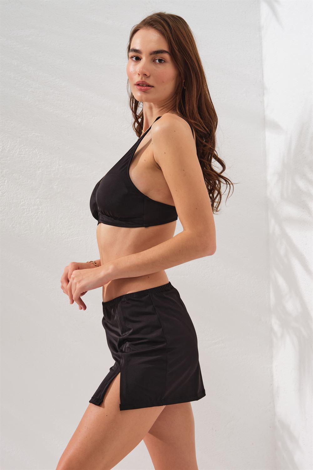 Pierre Cardin Pearl Etekli Fra Bikini Takım Üçlü Set Siyah 231228
