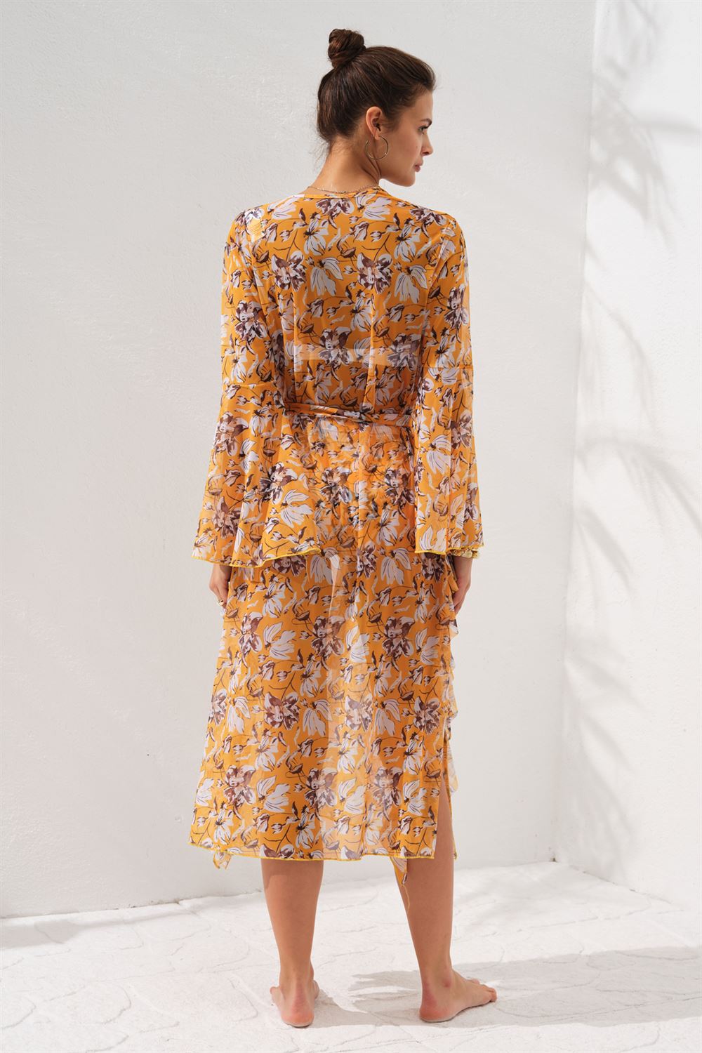 Pierre Cardin Belden Bağlamalı Elbise Pareo Bloom 231804-D